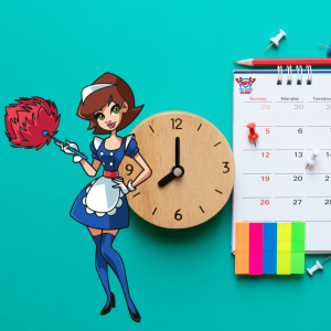 automated scedual the maids co host calander and clock organiser